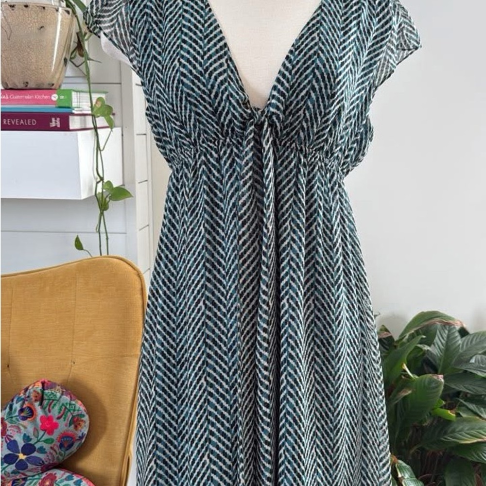 New York & Company Black and White Maxi Dress